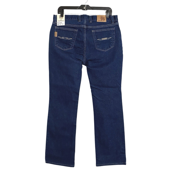 Texas Jeans Made In USA Womens 12 / 31 Dark Stretch Cotton Denim Straight Leg - Picture 1 of 4